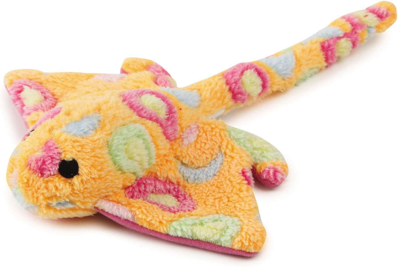 Zanies Sea Charmer Dog Toys, Orange Stingray, 11"