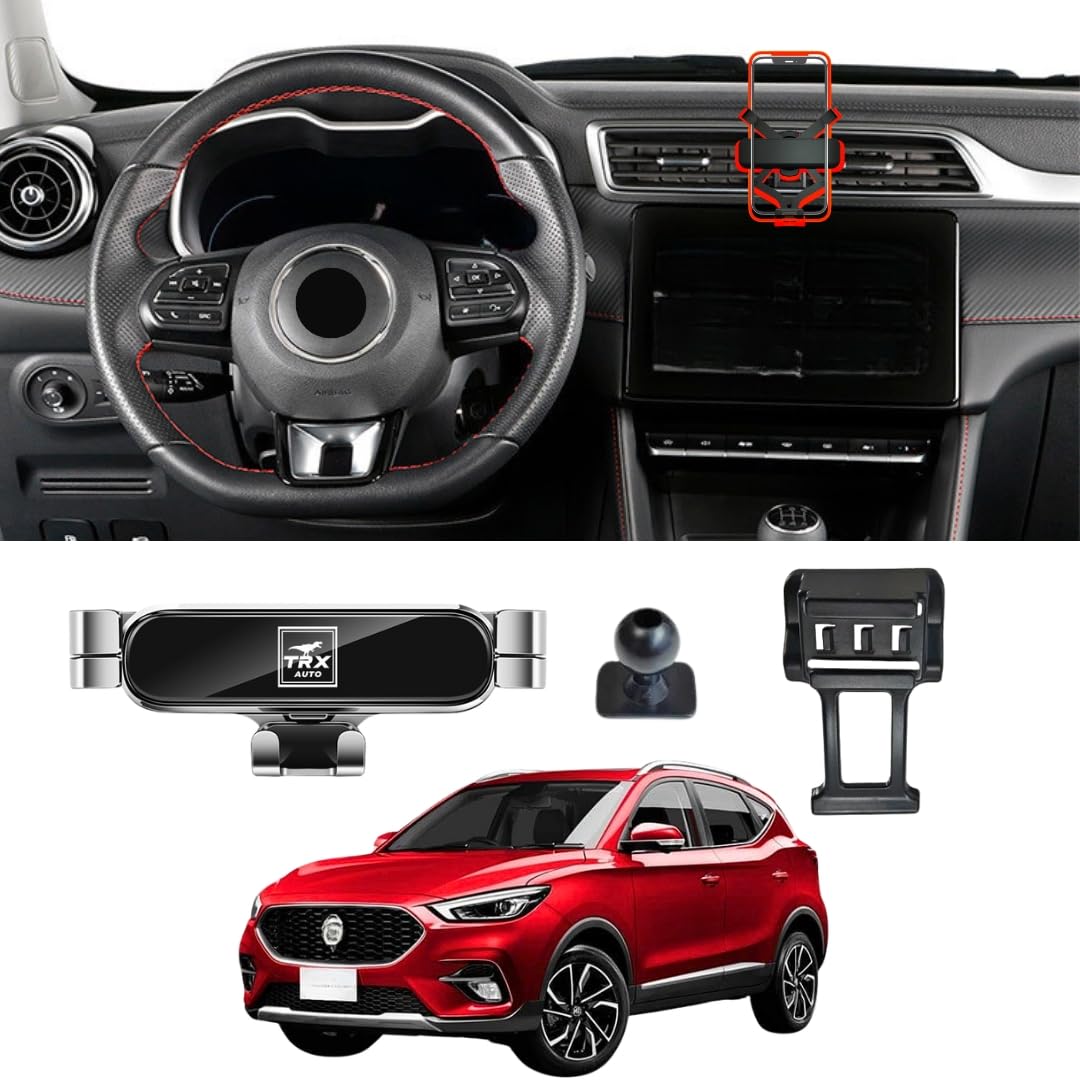 TRX AUTO Phone Holder Mount With Gravity Phone Holder For MG ZS & ZS EV 2017 To 2023 | MG ZS Accessories 2024 | MG ZS Mobile Phone Holder