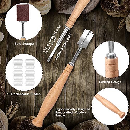 image for TORUBIA 15 Pieces Danish Dough Whisk Set - Stainless Steel Bread Lame 