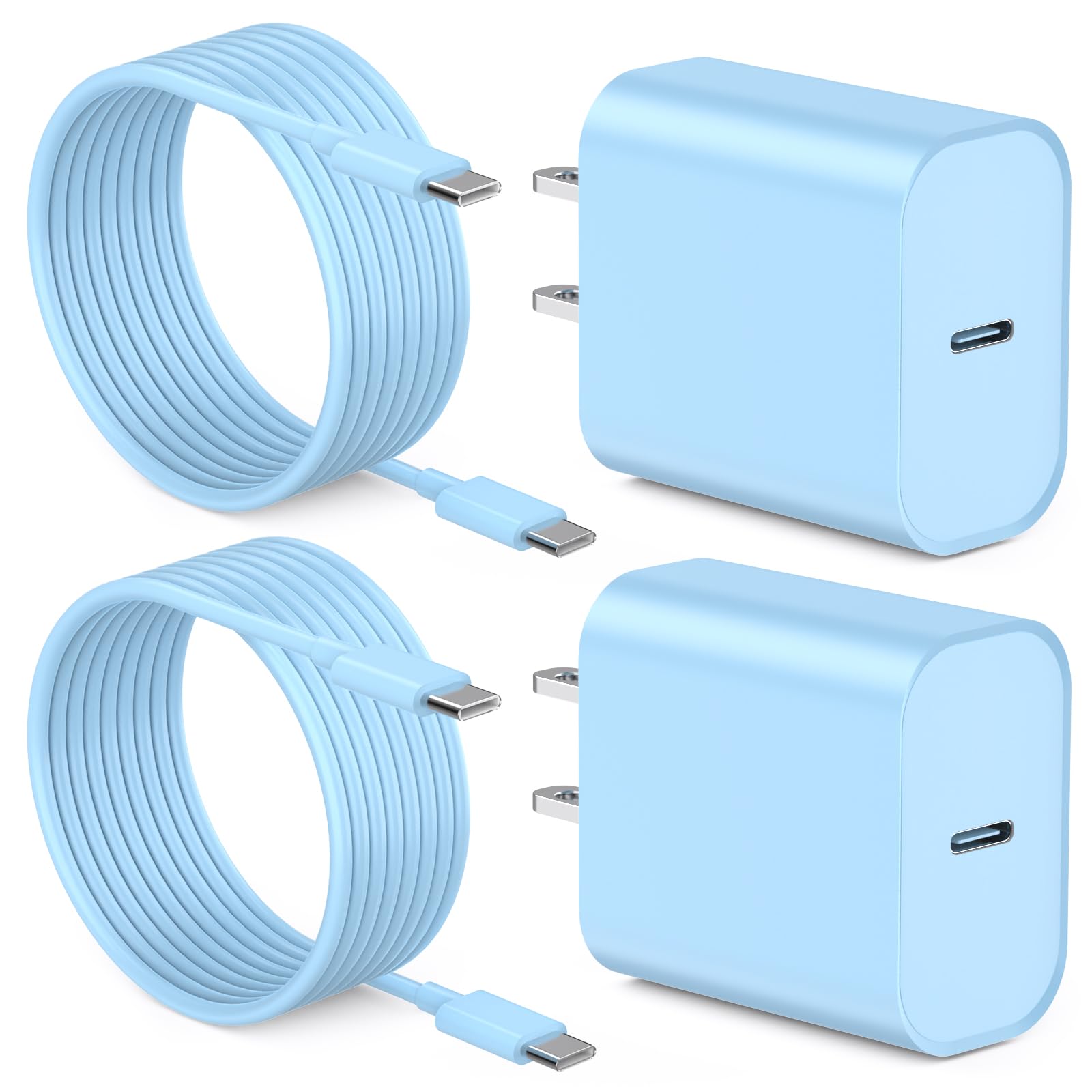 Photo 1 of [Apple MFi Certified] iPhone Charger Fast Charging 6FT Compatible for iPhone 14/13/12/11 Pro Max/Xs Max/XR/X 2Pack 20W Type C Fast Charger Block with 6FT USB C to Lightning Data Sync Charging Cable