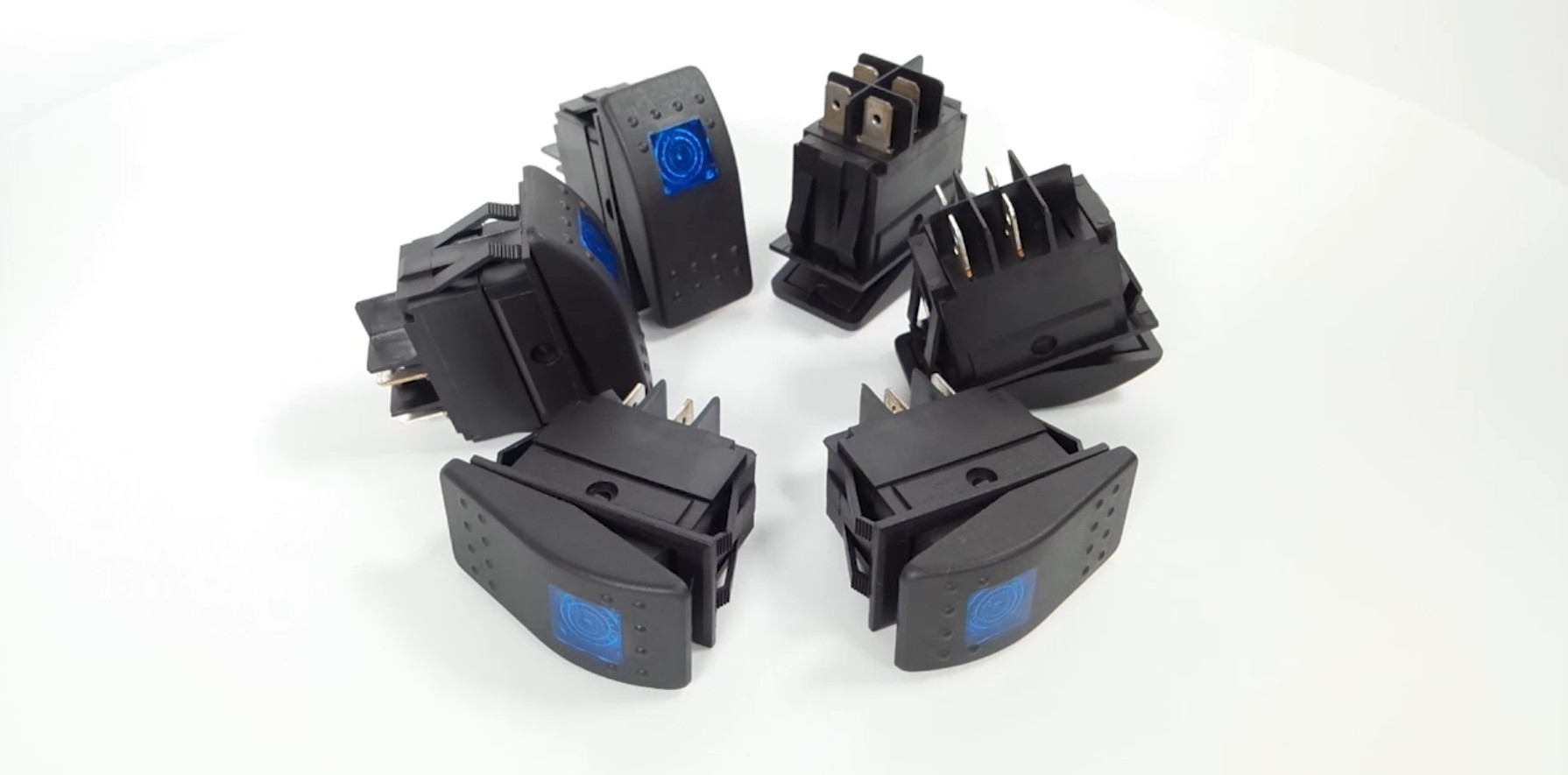 eFuncar 6PCS Rocker Switches 12 volt 4Pin SPST 20A/12V 10A/24V ON