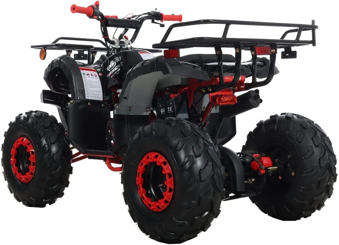 HHH 125cc ATV with Reverse Gas ATV for Youth Big Kids Children ATV Quad 4 Wheeler with Led Lights and Big Tires and Matching Rims (Color : Pink Camo)