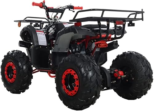 Miniatura 8 de HHH ATV de 125 cc con gas inverso para jóvenes, niños grandes, ATV Quad 4 ruedas con luces LED y neumáticos grandes y llantas a juego (color