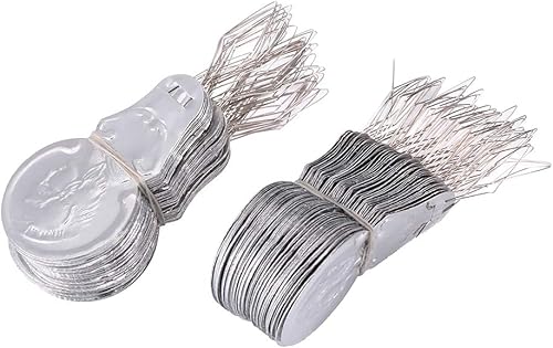 Miniatura 5 de 100 x lazo de alambre de tono plateado DIY aguja enhebrador de costura inserción mano máquina herramienta de costura