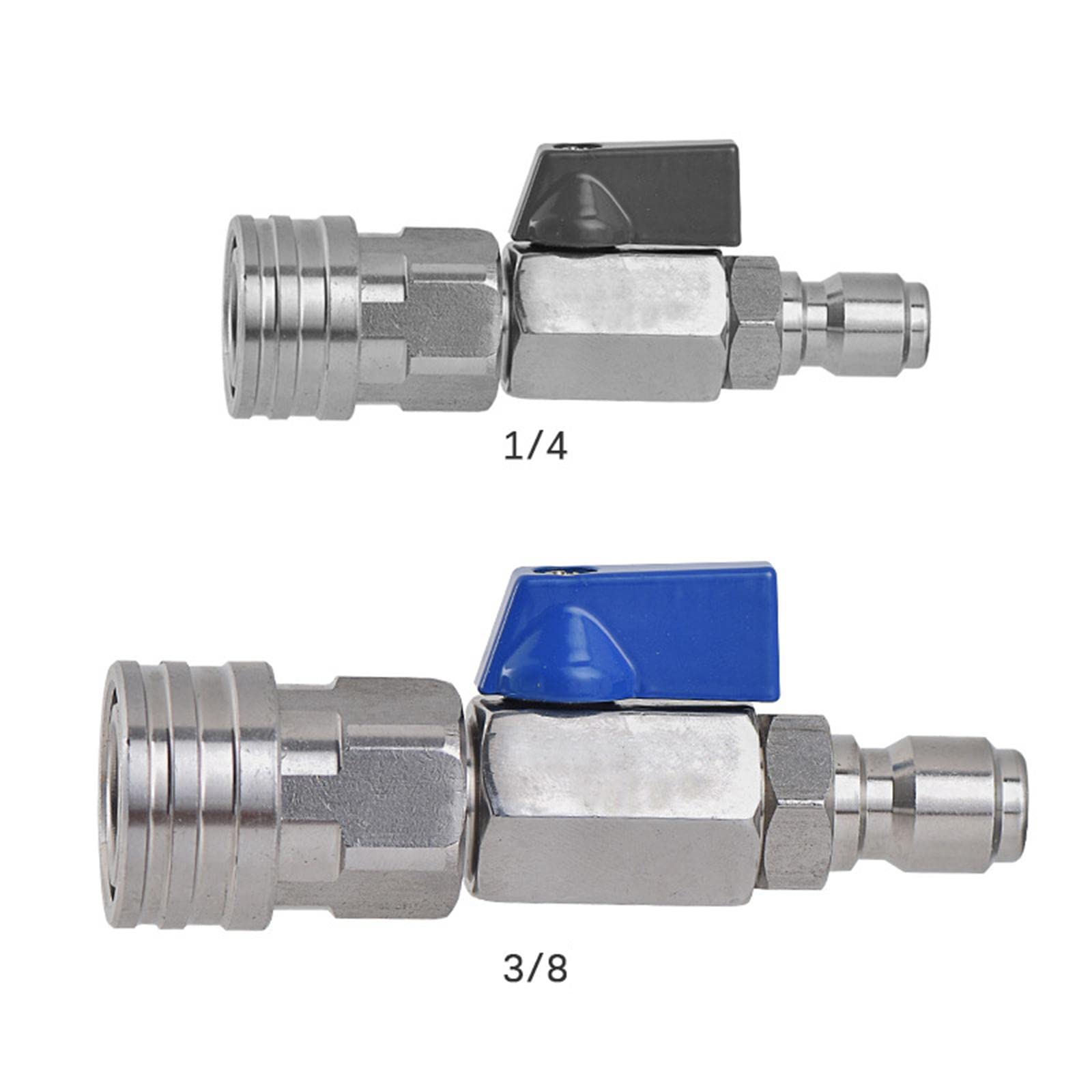 Raccordo Rapido per Valvola a Sfera Raccordi per Tubi Professionali Giunto per Tubi dell'Acqua Ad Alte Prestazioni Valvola a Sfera per Idropulitri, 3 di 8 Pollici