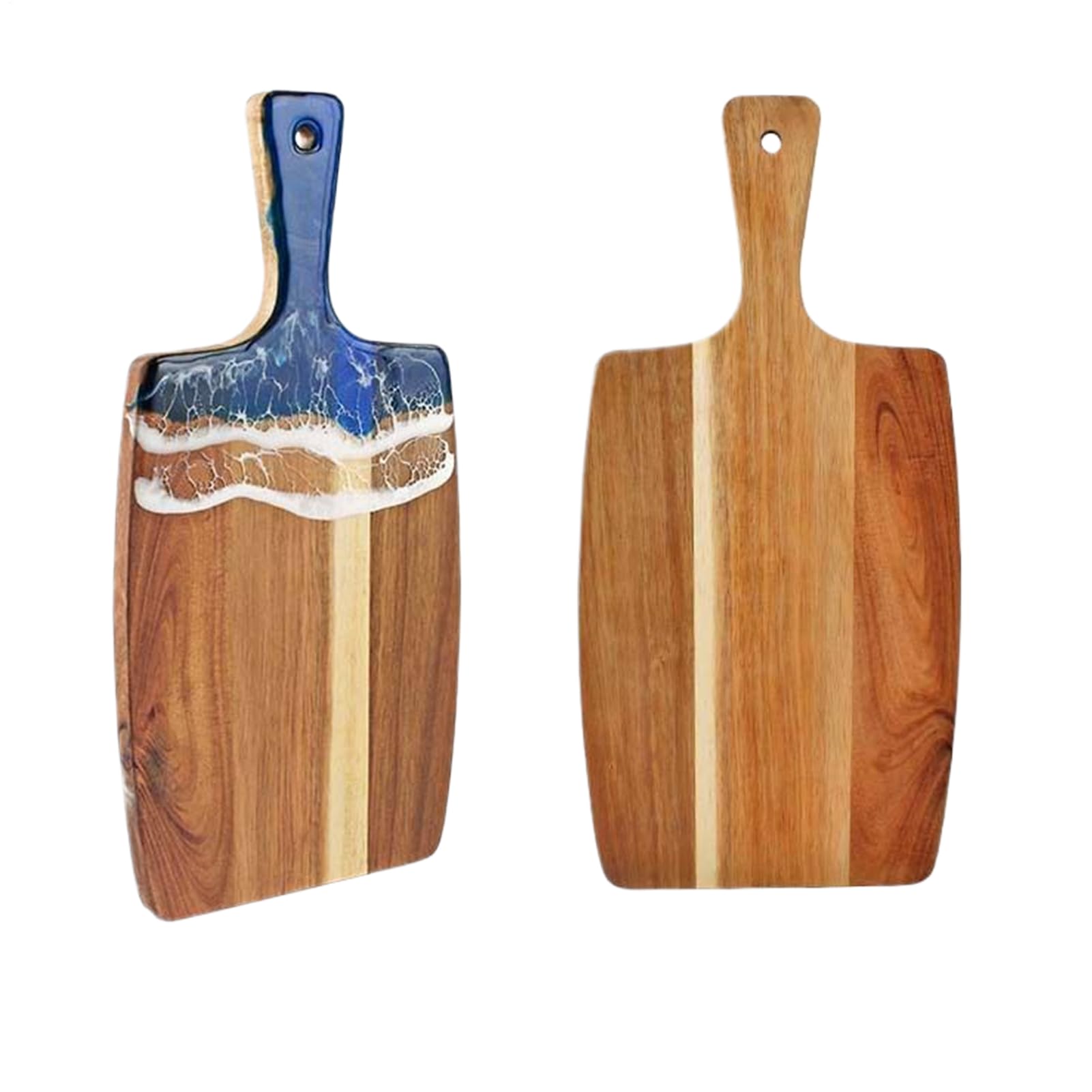 Planche à Découper Plateau Double Face en Bois et Résine