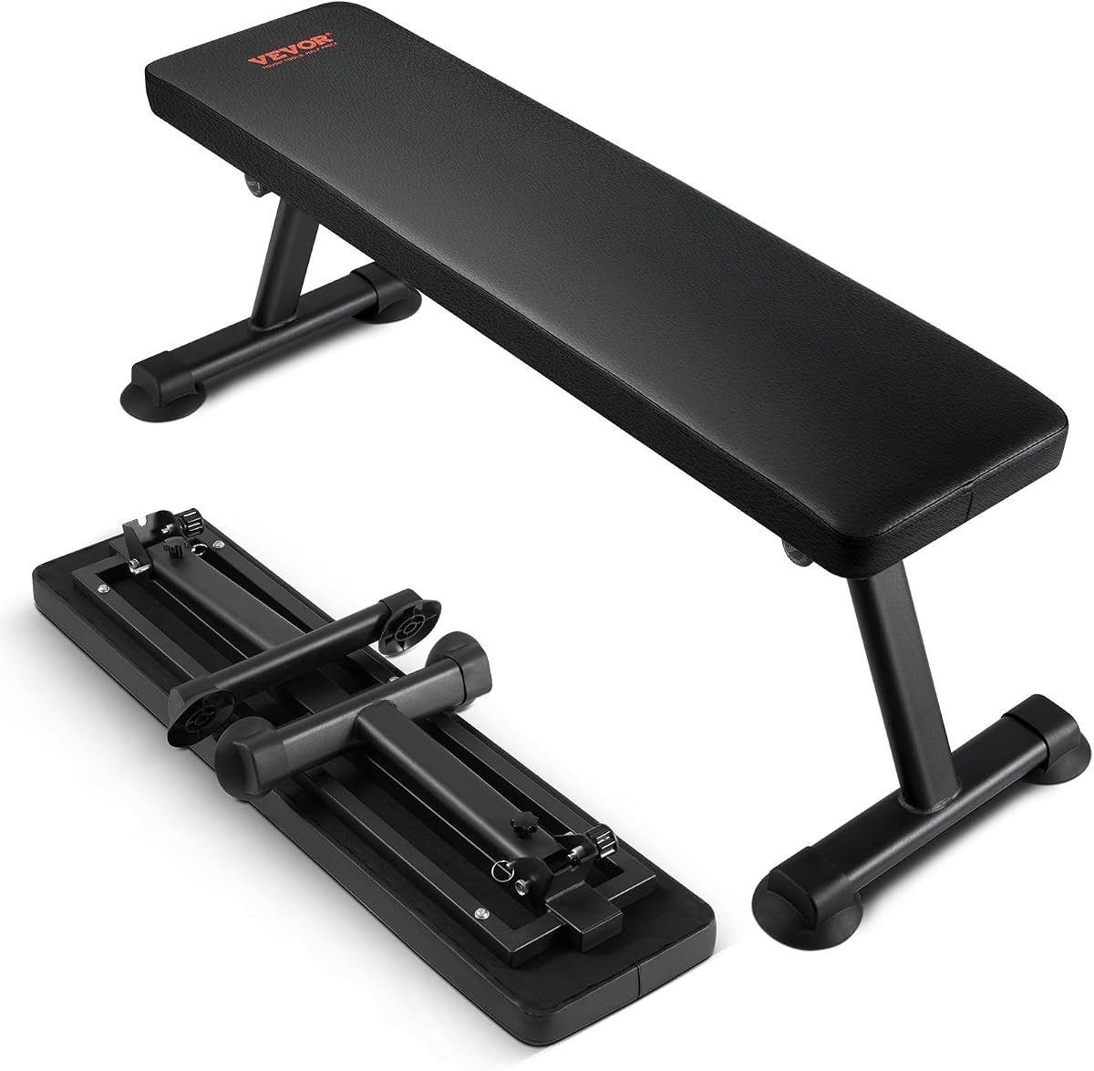 VEVOR Banco para sentarse, banco de abdominales curvado con mango de contracción inversa, con 6 ajustes de altura ajustable, acero resistente, capacidad de 600 libras para entrenamientos de gimnasio en casa, entrenamiento de fuerza, músculos de cuerpo completo