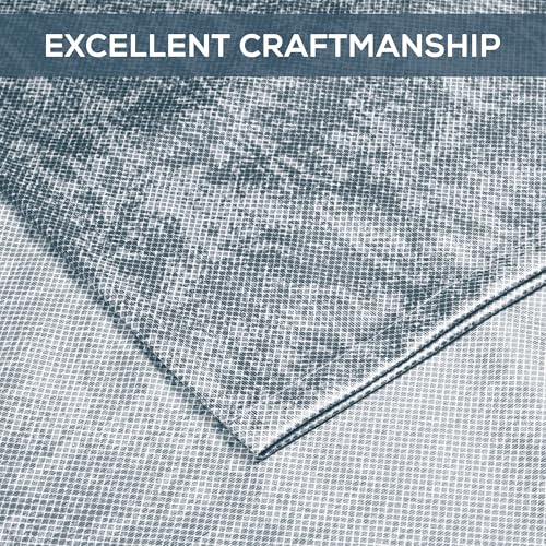 Image of Story@Home Window Curtains 5 Feet Long Set of 1 | Geometric Printed | Medium Room Darkening Curtain | Curtains for Living Room | (118 x 152 cm, Blue & Grey) | Perfect for Home Decor