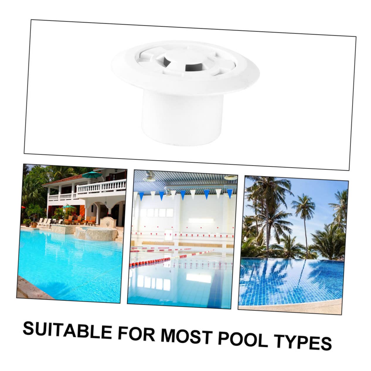 POPETPOP 4 Piezas Salida de Suministro de Agua de la Piscina Boquilla Piscina Accesorios Piscina Partes y Accesorios filtros colador Cubierta de Drenaje Tapas de Salida de Piscina En línea
