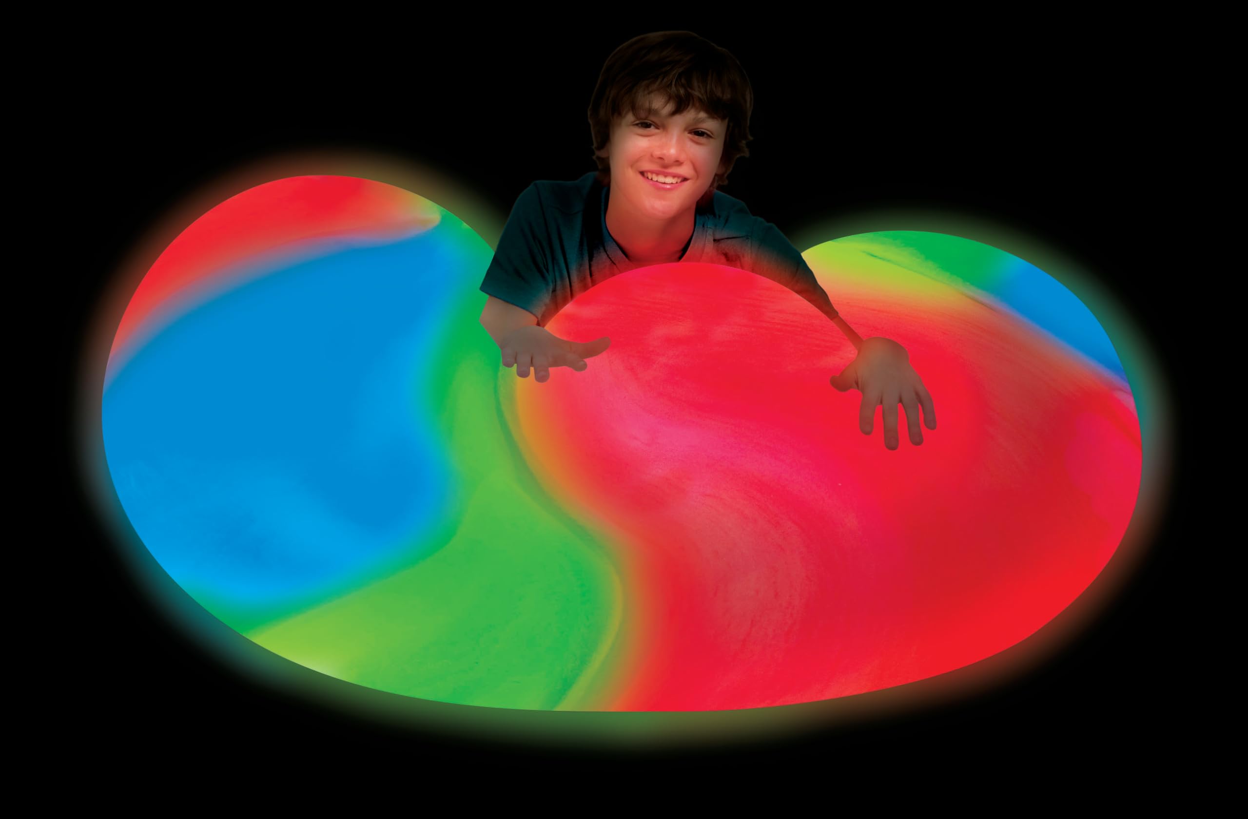 Bizak (62941155 Wubble Super Wubble Tyde Dye Brilla En La Oscuridad, Parece una Burbuja, se Juega como una Pelota, Se infla hasta 70 cm de Altura, Juguetes de jardín al Aire Libre