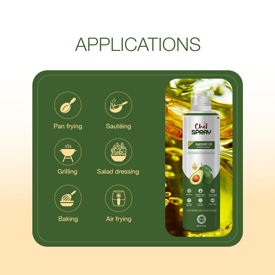 ChefSpray Avocado Oil Spray | Cold-Pressed, Extra Virgin | Heart-Healthy Organic Non-GMO | High Heat, Multipurpose, Eco-Friendly, Non-Aerosol Cooking - Image 6 thumbnail