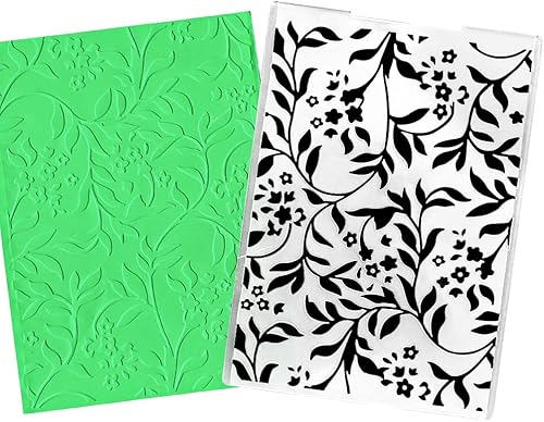 Miniatura 7 de Hying Carpeta de estampado de fondo con textura 3D, plantilla de carpeta de plástico con patrón de bola de Navidad para hacer tarjetas, álbumes de