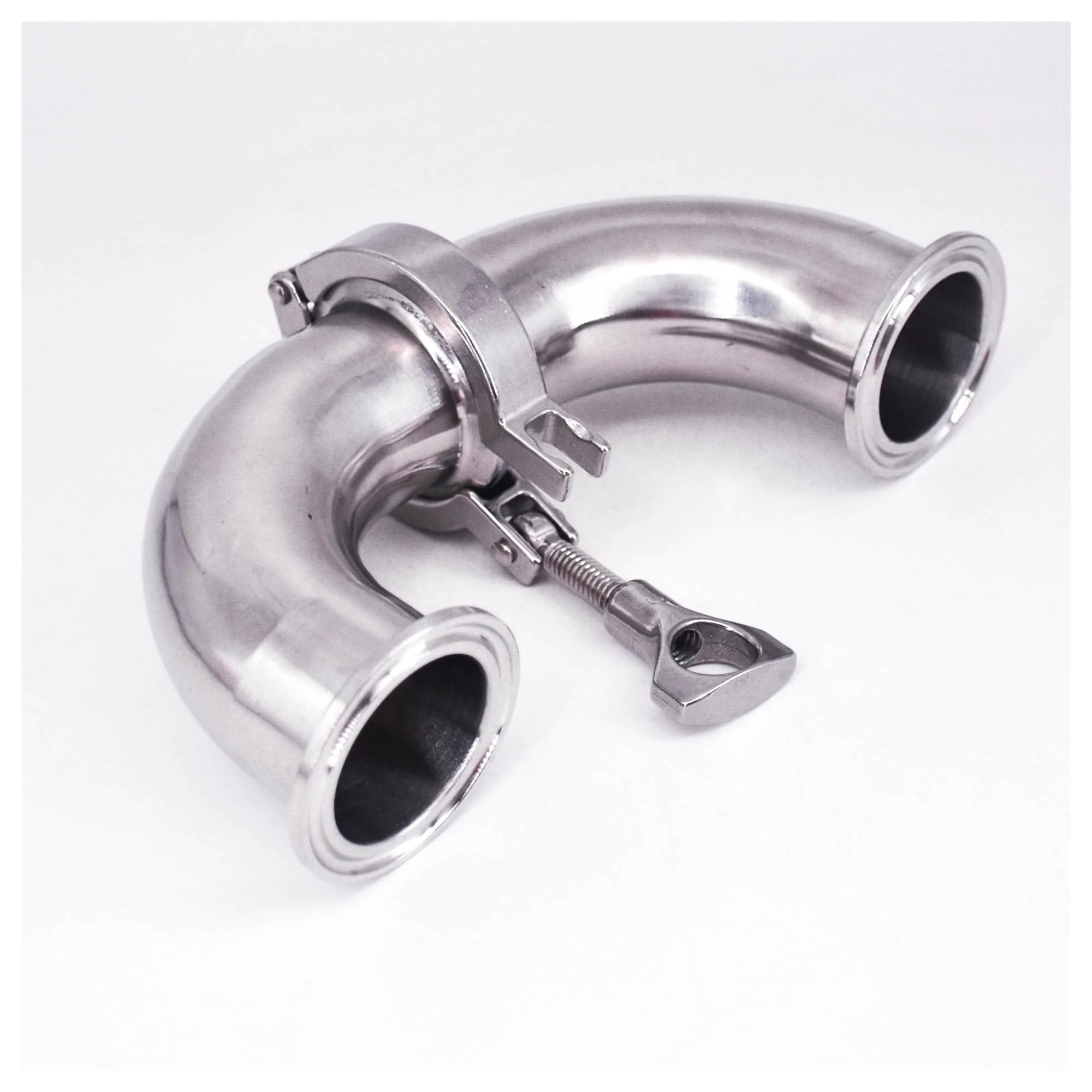 0,5" 1, 2" 2, 3" 3, 4" Tri Clamp 180 Winkel SUS304 316L Edelstahl Rohrverschraubung(SUS304,57mm OD K77.5mm)