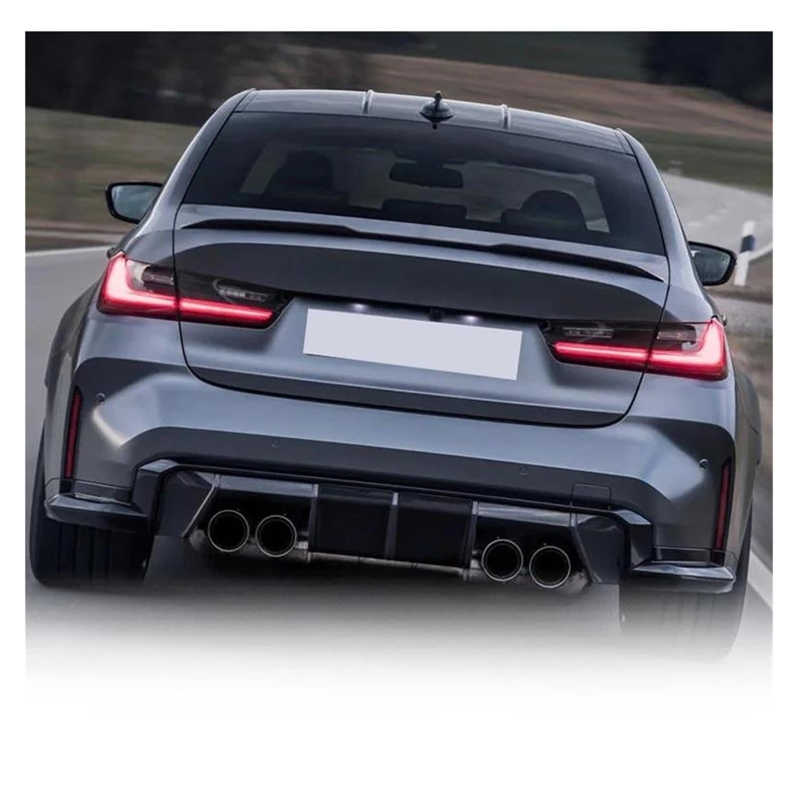 Aile (spoiler) Coffre Carbone Effet Pour BMW Série 3 G20/G80 - ABS Brillant, Référence 818290