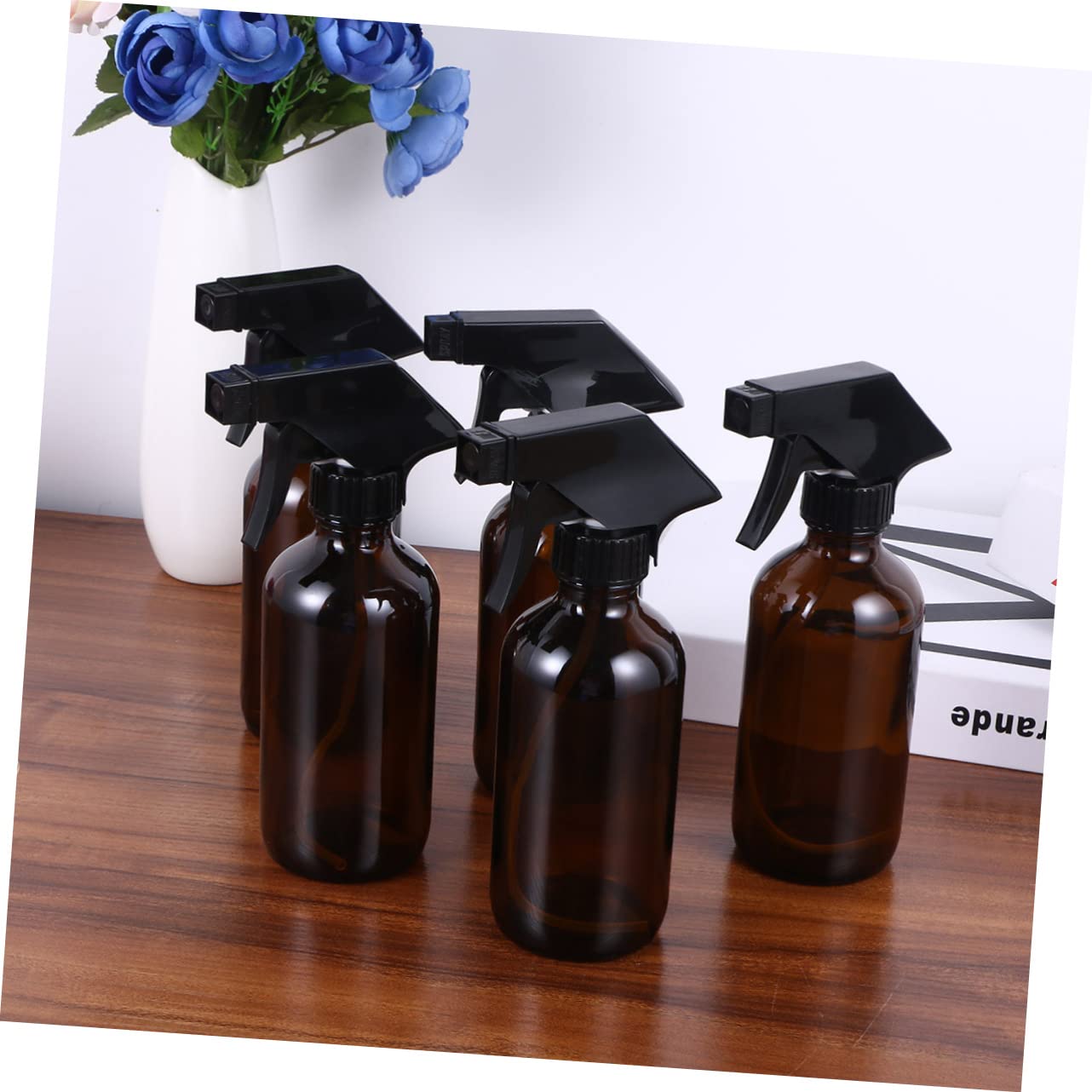FRCOLOR 4piezas Botellas Spray Vidrio Pulverizador Agua Botellas Rociadoras Envases Llenables