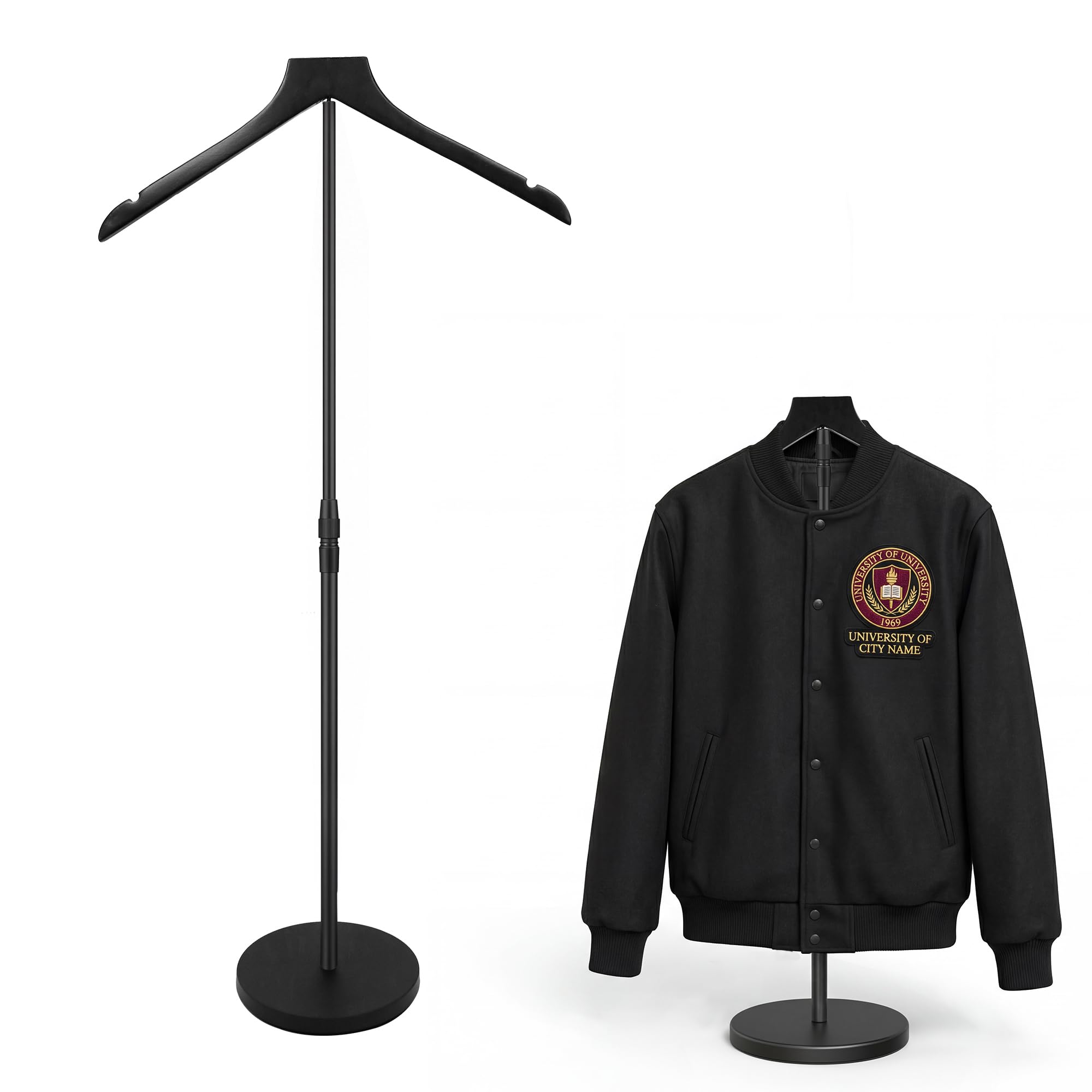 Photo 1 of *** MISSING PIECES*** ***07/31 SOLD FOR PARTS // FINAL SALE *** GraduatePro Graduation Cap and Gown Hanger Display Stand for Graduation Hoodie, Jacket, Gown, 18-34 Inch Height Adjustable Floor Garment Rack for Graduation Party Decoration