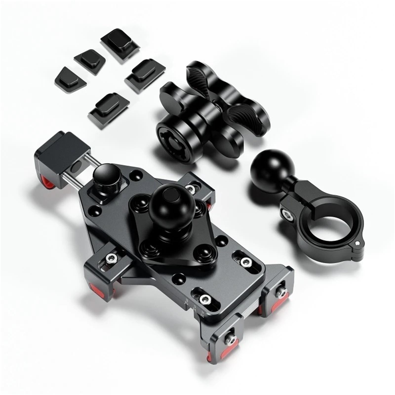 Porta Cellulare Moto Per Cellulari Da 4,7"-7,2" Supporto Per Telefono In Metallo Resistente Antiurto E Anti-perdita, 1 Set Supporto Per Telefono Per Moto(Black)