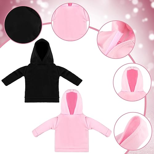 Miniatura 5 de Bencailor 4 piezas de ropa de muñeca de 11.5 pulgadas, accesorios de muñeca, ropa con capucha, conjunto de suéter de punto para decoración de