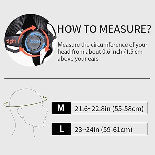 Miniatura 4 de Casco de bicicleta para adultos, casco ligero de bicicleta de montaña con luz trasera LED recargable por USB, visera solar extraíble para mujeres,