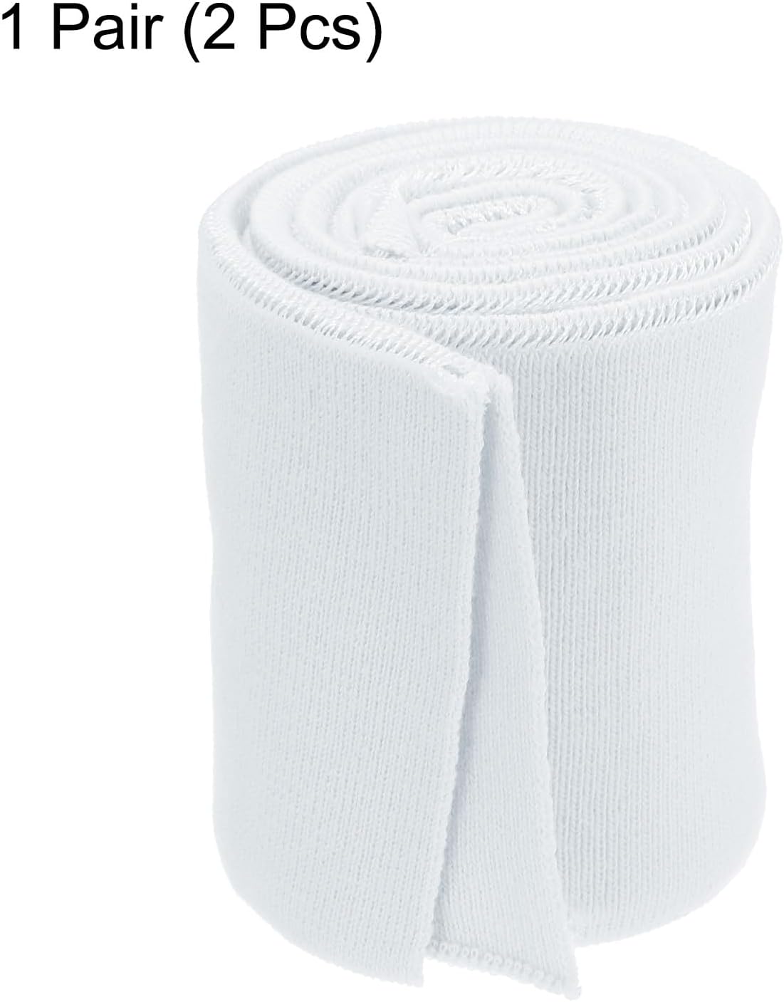 MECCANIXITY Elastic Cuffs Ribbed Trims 31.5" x 2.8'' Cotton Fabric Knit Rib Stretch Tape Cuff Sleeve Waistband for DIY Sewing, White 1 Pair