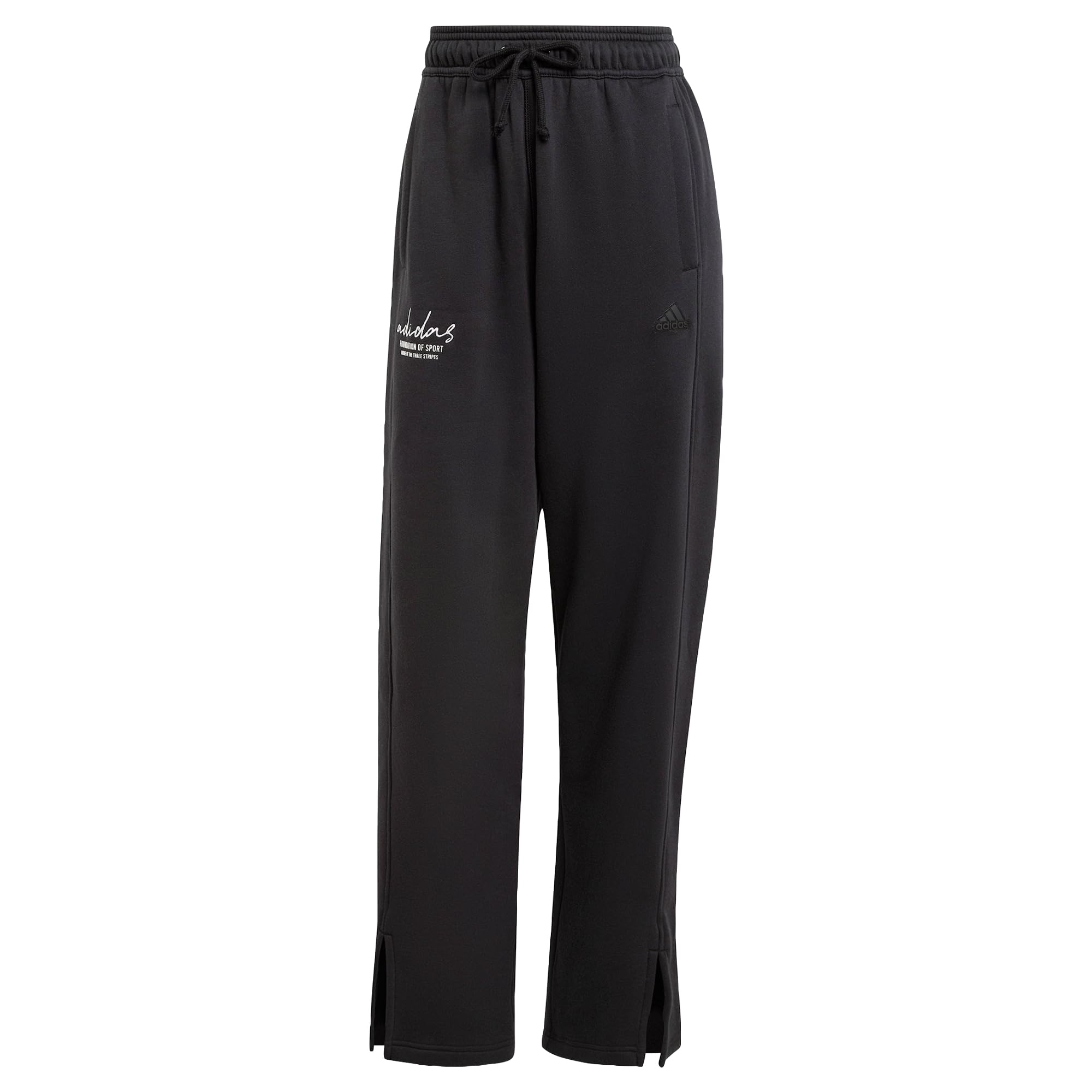 adidas Signature Graphic Embroidery Fleece Straight Leg Pant - Spodnie Kobiety