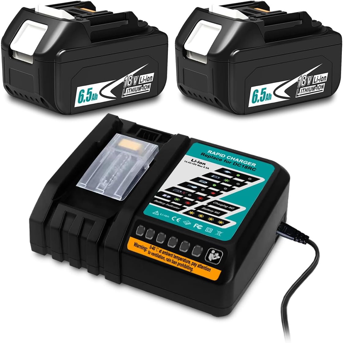 Pack 18V Battery with Rapid Charger Combo Martinique Ubuy
