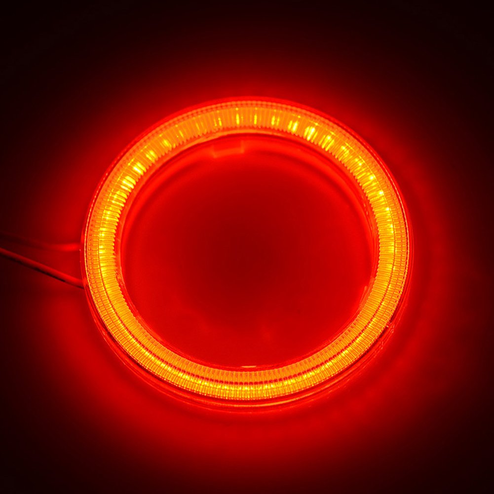 Pair 110mm DRL COB LED Angel Eyes Halo Ring Fog Headlight Lamp Light White New
