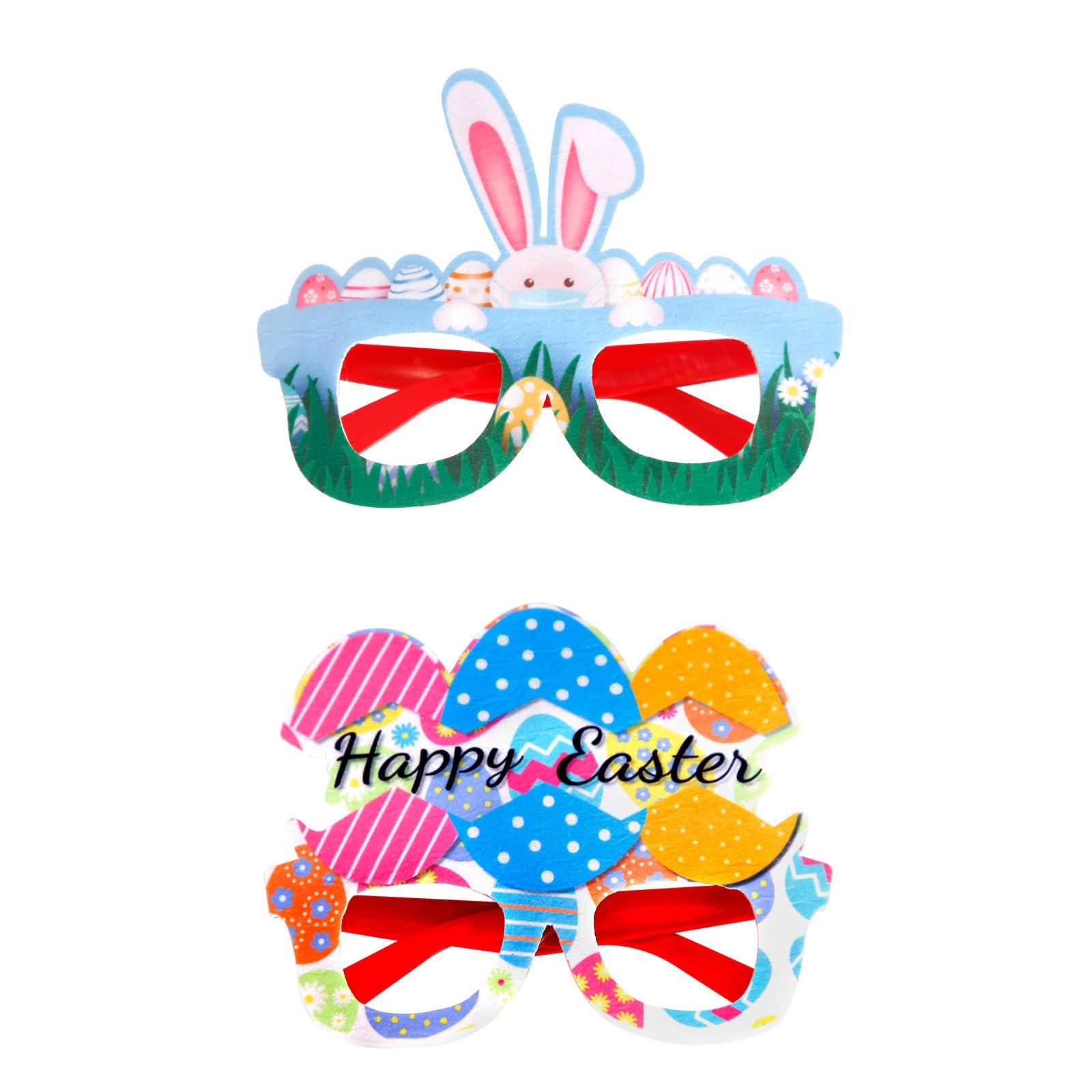 Jazuaiao Bright Easters Theme Glasses Frames Easters Celebration Glasses Frames Party Accessory Suitable for Kids and Adults Festival Eye
