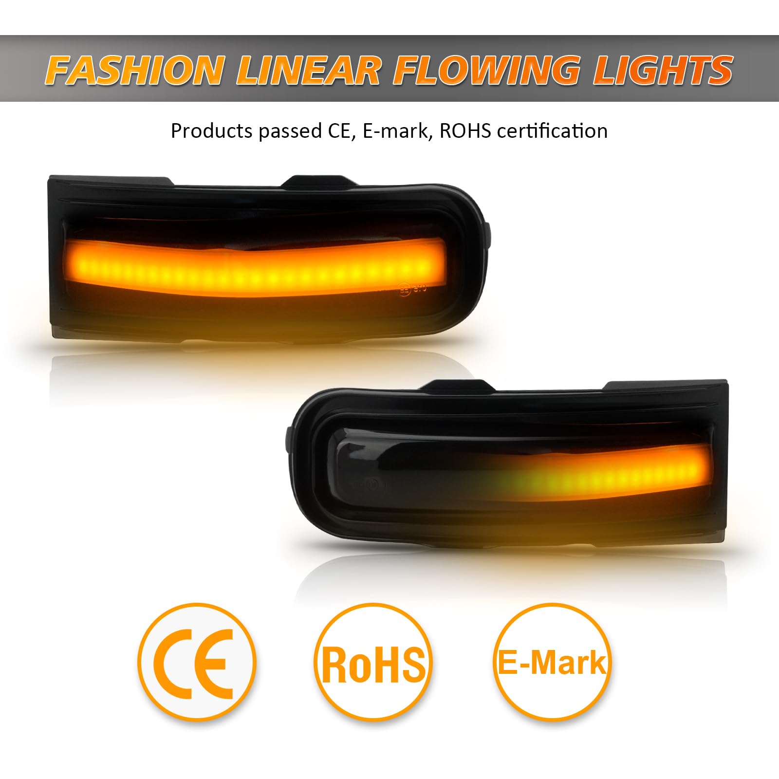 D-Lumina 2 pezzi luci LED per indicatori di direzione dinamici per specchietto laterale, indicatori di direzione sequenziali, Compatibile con Jeep Renegade 2015-2022