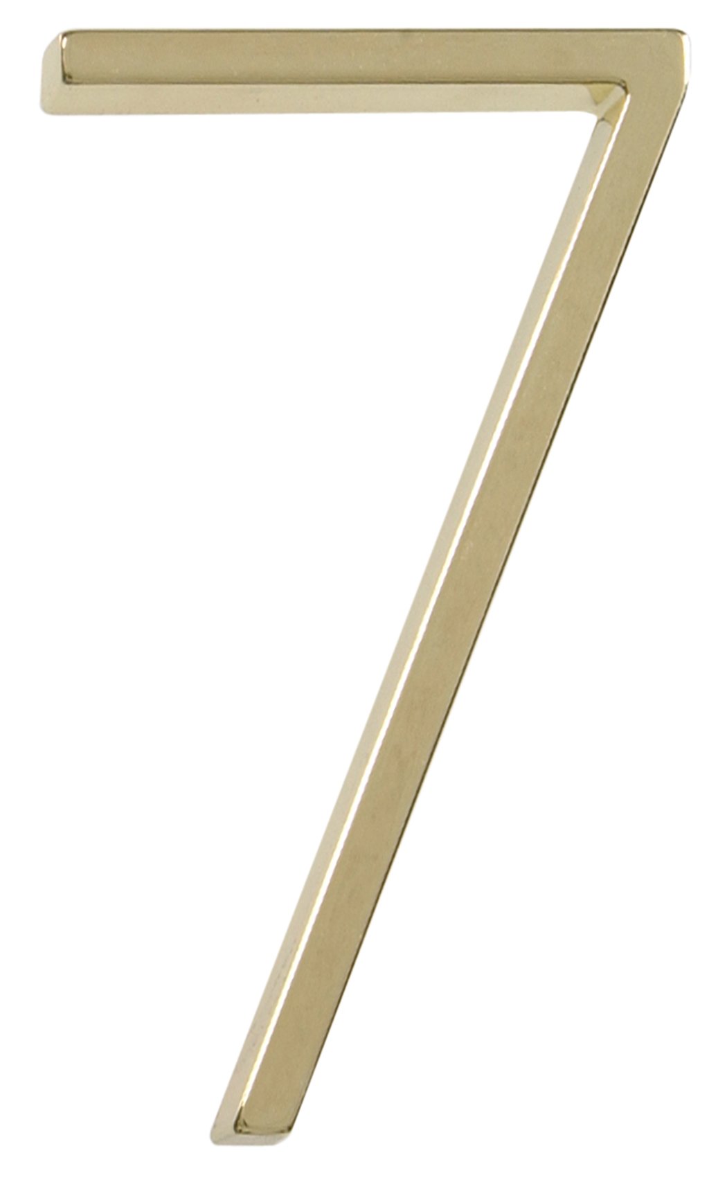 Distinctions by Hillman 843207 5-Inch Floating Mount House Polished Brass, Number 7