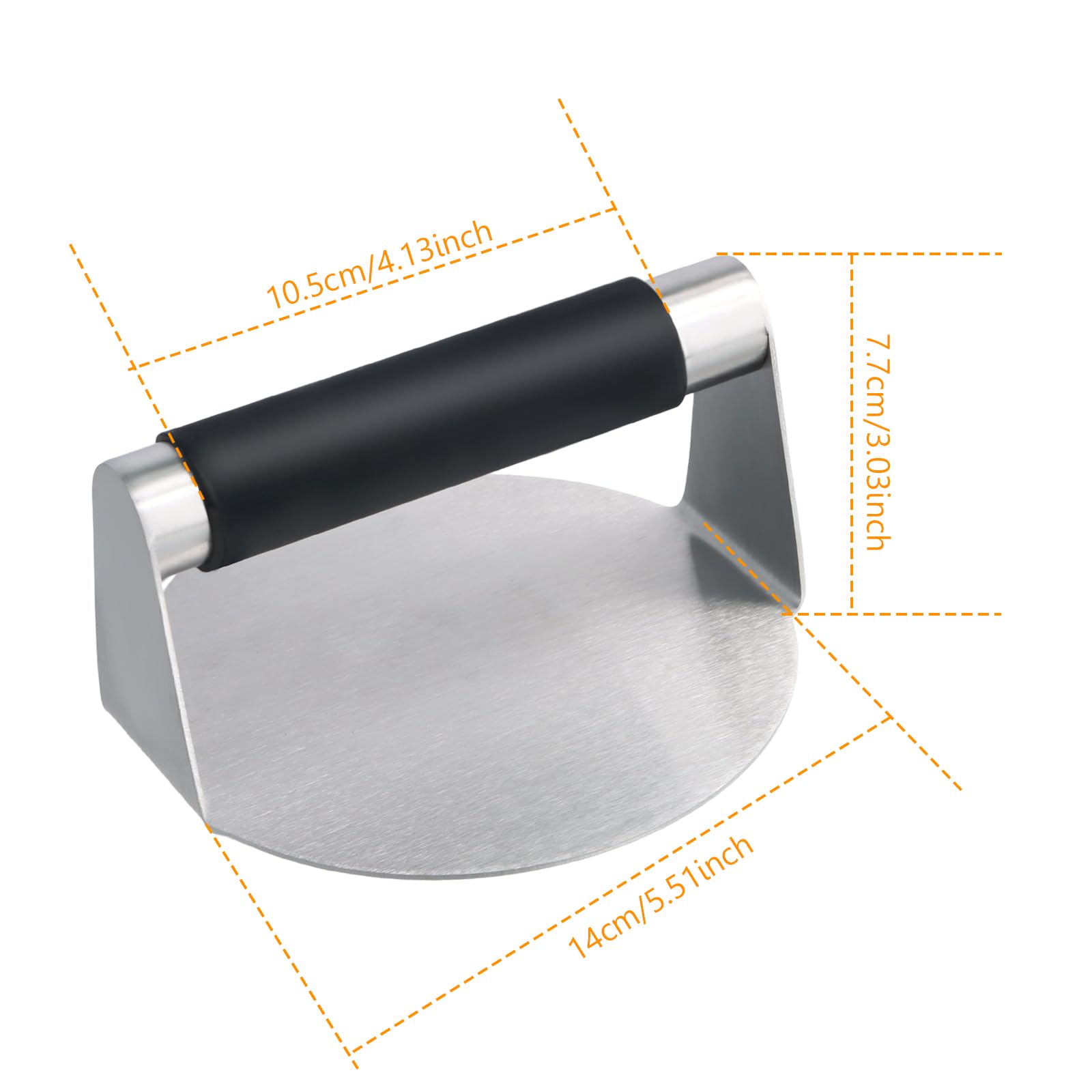 Pressa Per Hamburger In Acciaio Inox - 6,3 Pollici Per Smash Burger E BBQ - Foto 10