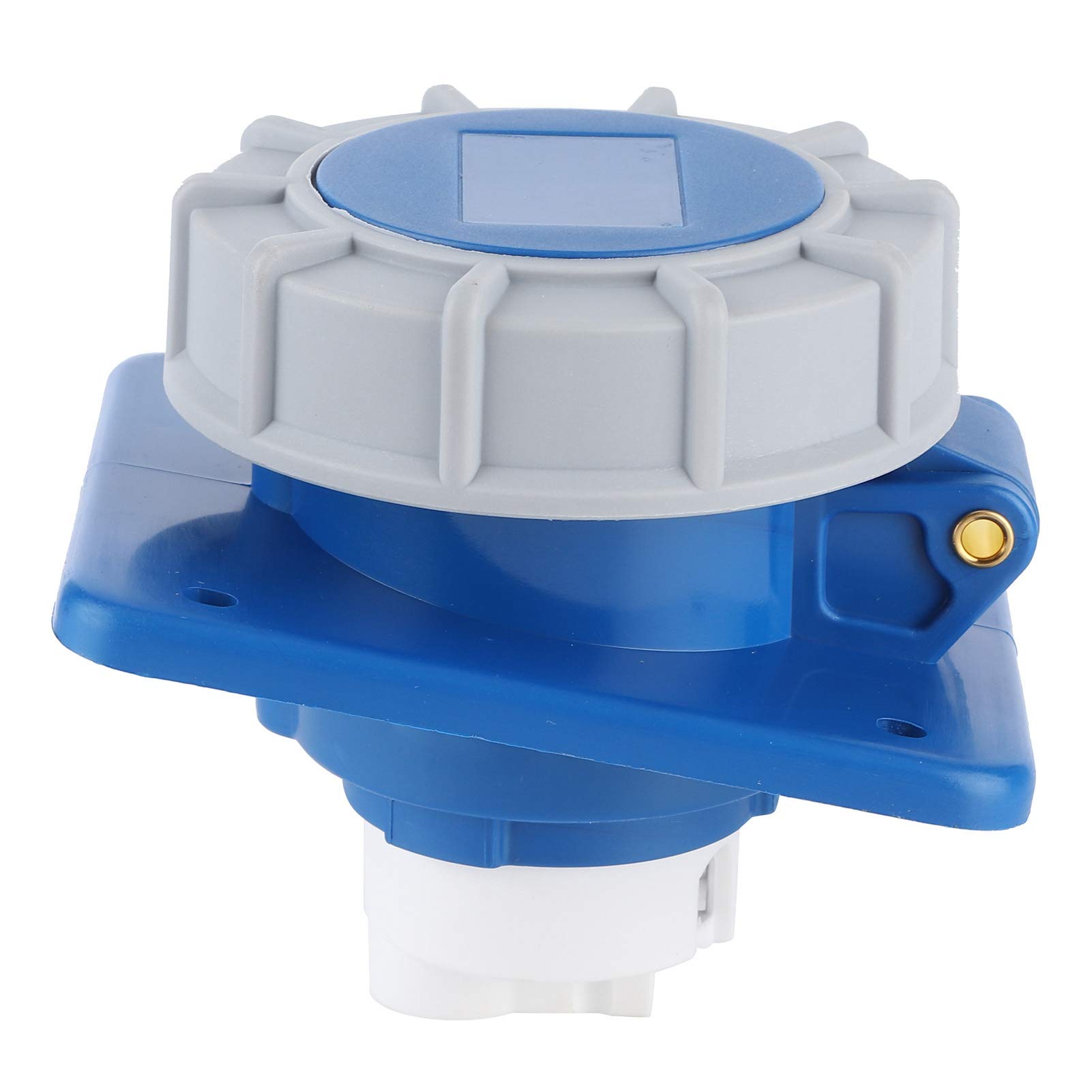 Akozon Industrial Socket, Boat Shore Power Socket IP67 Waterproof with Gasket 16A 220‑250V for Yacht RV Motorhome Caravan