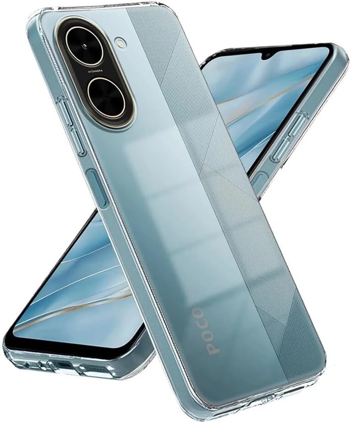 Image of REALCASE Silicone Redmi A5 Back Cover Scratch Resistant Protective Crystal Clear Transparent Back Cover for /Redmi A5 / Poco C71