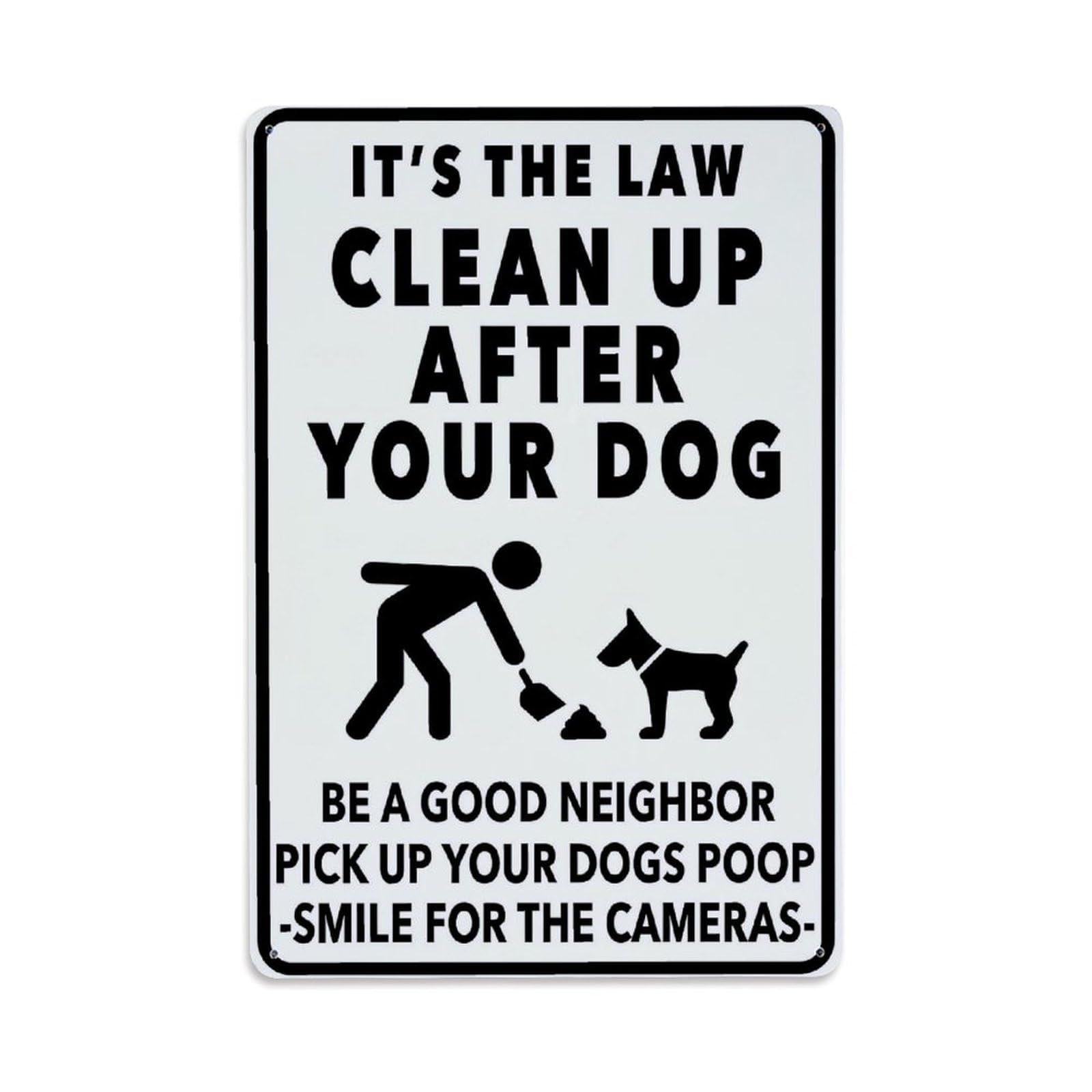 Jdfenggu Vintage Clean Up After Dog Sign Retro Metal Tin Sign, Decor Art Poster For Bar, Home, Man Cave, Kitchen, Laundry Room Gift 8X12inch