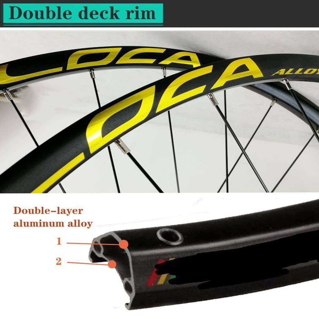 Ruedas de Bicicleta Montaña 26 27,5 29 Pulgadas, Aleación Aluminio Freno Disco Ruedas Ciclismo MTB Válvula Schrader para 7/8/9/10/11 Velocidad
