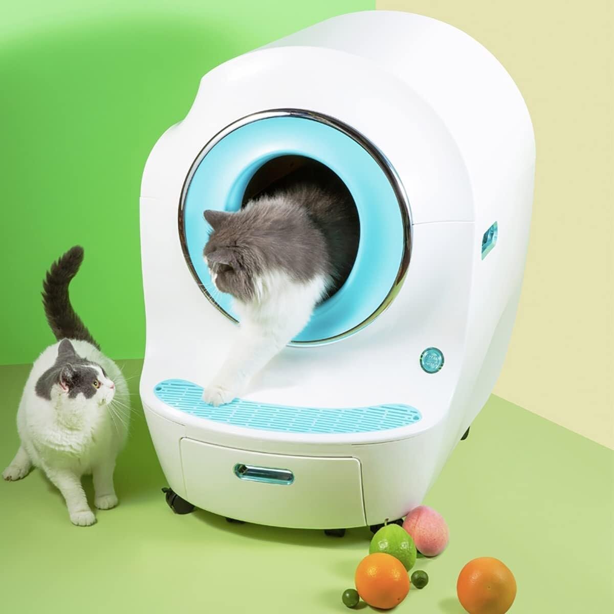 MIAOMI Automatic Cat Litter Box 9L Self Cleaning Cat Litter Tray, Odor Removal Robot Toilet with Closed Sandbox for Multiple Cats MIAOMI Automatic Cat Litter Box 9L Self Cleaning Cat Litter Tray, Odor Removal Robot Toilet with Closed Sandbox for Multiple Cats