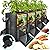 [Upgraded] 4Pcs 15 Gallon Potato Grow Bags with Unique Harvest Window & Visible Window, Non-Woven Planter Pot with Sturdy Handle, Potato Growing Container, Plant Garden Bags to Grow Vegetables, Tomato