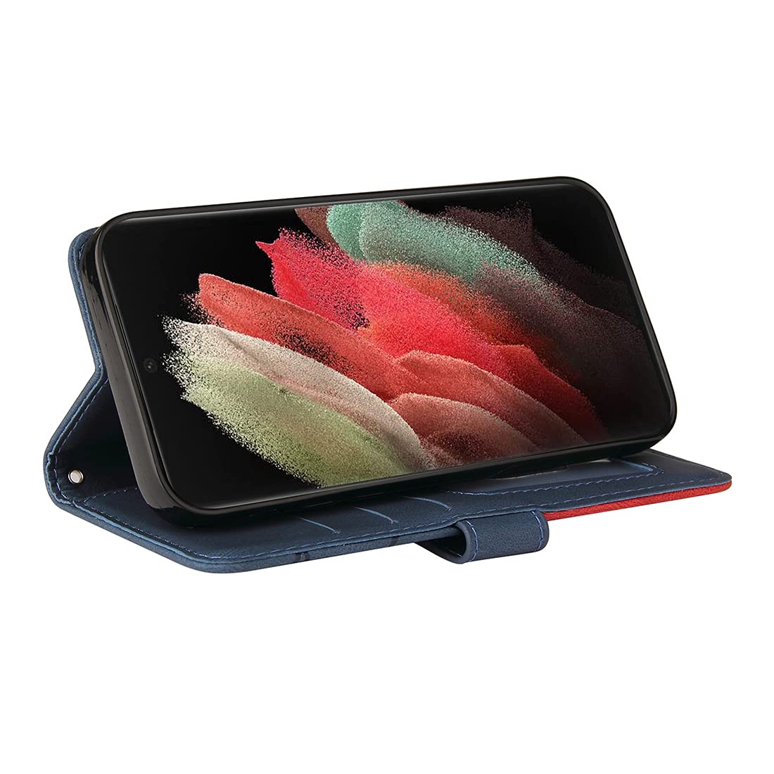 ZCDAYE Custodia Portafoglio Per IPhone 13 Pro – Pelle PU Blu Con Slot Carte, Magnetico E Cavalletto
