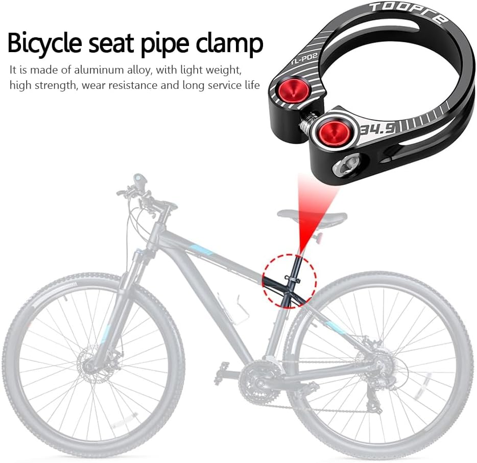 Bike Seatpost Clamp, Bike Seat Post Clamp Mountain Bicycle Seatpost Clamps Hollow Out Bike Quick Release Seat Post Clamps Ring Seatpost Latch Cycling Accessories Seat Clamp(Multicolor)