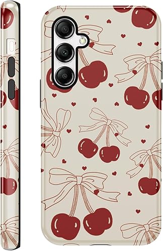 Yomjew Cute Bow Cherry Phone Case for Samsung Galaxy S26 Ultra Case 6.9", Coquet