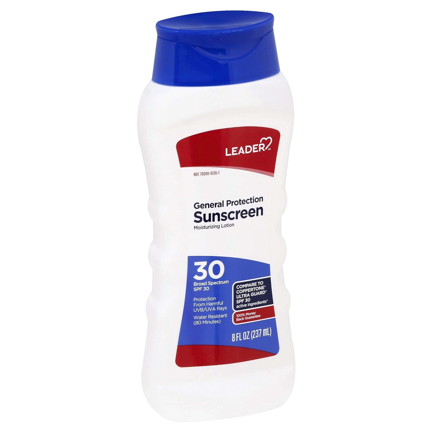Leader General Protection Sunscreen Lotion Broad Spectrum SPF 30, Water Resistant