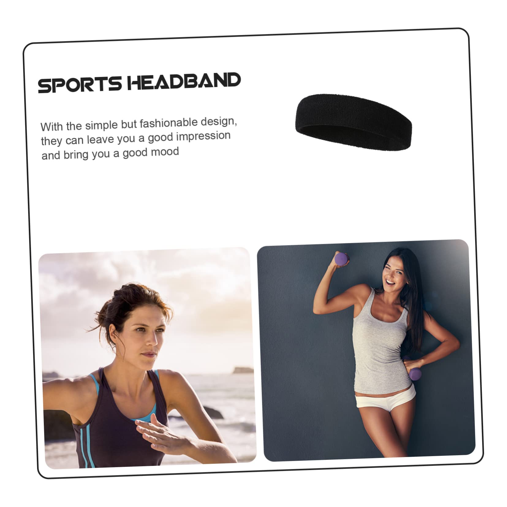 Sosoport 20piezas Diademas Deportivas Absorbentes De Sudor Bandas Elásticas para Gimnasio y Yoga Cómodas y Flexibles para Ejercicio Al Aire y Actividades Deportivas