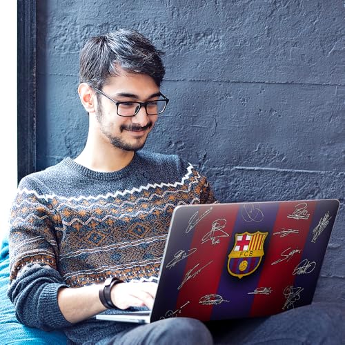 Image of Galaxsia FCB Club Top+Wrist Pad Vinyl Laptop Skin /Sticker /Cover Upto 15.6 Inches Laptops Laminated-Removable-HD Quality Compatible for Hp-Dell-Sony-Lenovo-Asus etc.(15x10 Inches)
