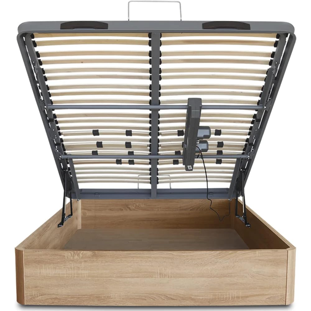 Ventadecolchones - Canapé Abatible de Madera Articulado con Mando Inalámbrico | Color Cambrian | 135 x 190 cm