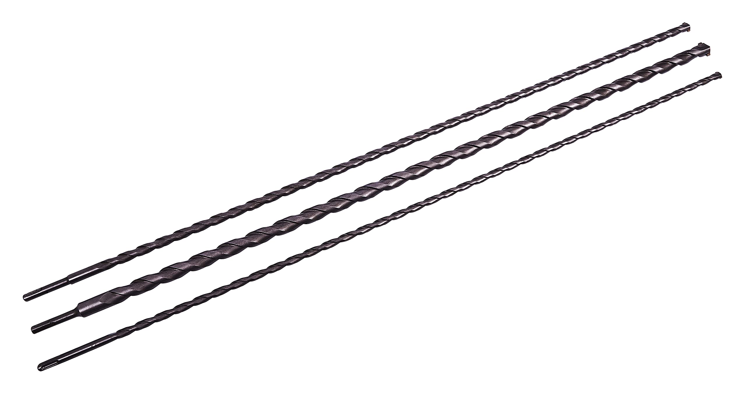 Amtech - 3 Piece 1000mm TCT SDS Masonry Drill Set, Carbide Tipped Hardened Steel, Long Reach for Deep Drilling in Concrete and Brick