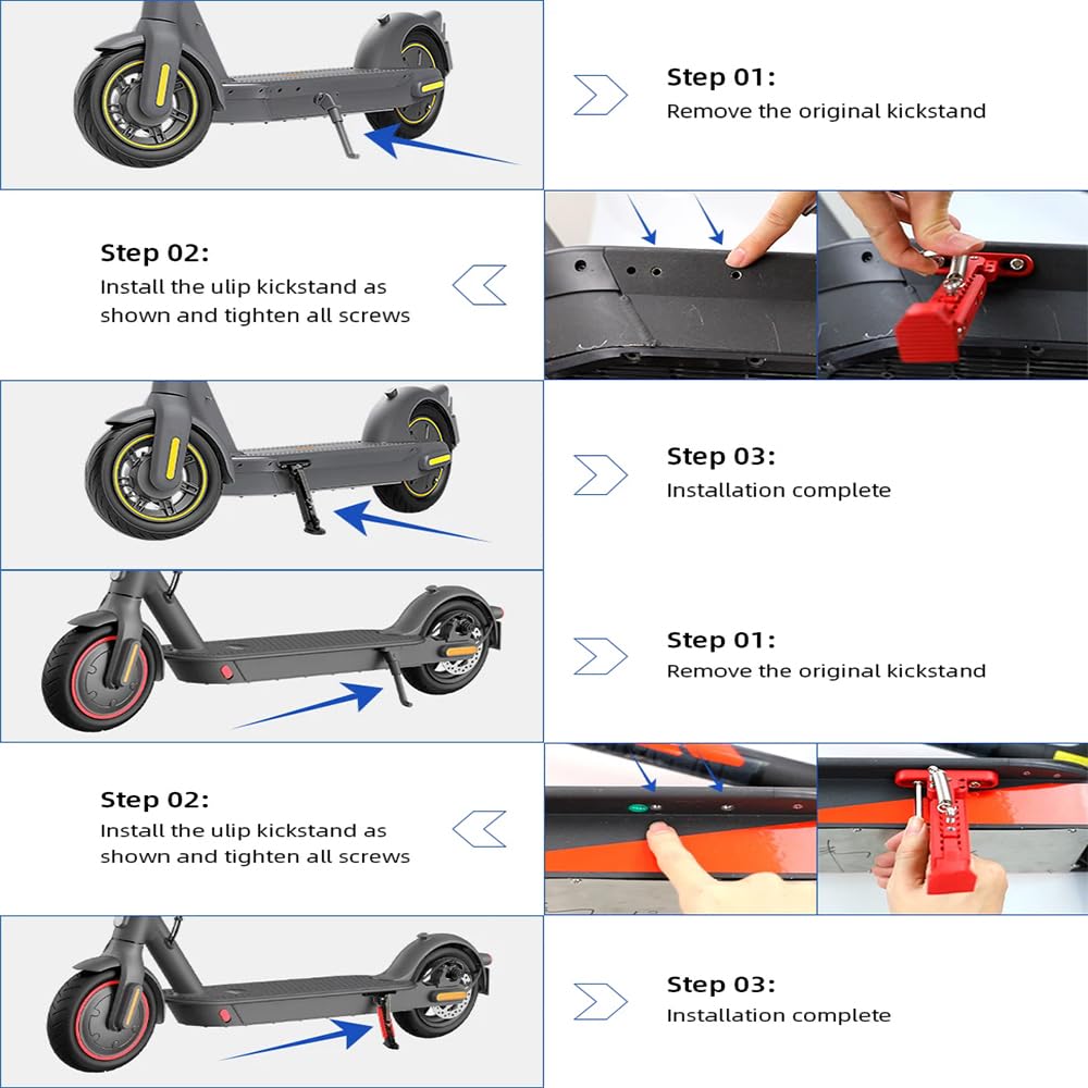 JOYSOG Support de pied latéral pour trottinette électrique Ninebot MAX G30P / MAX G30D / MAX G30E / MAX G30LP