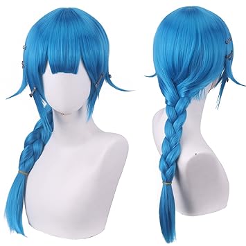 Blue wig with braids Clearance