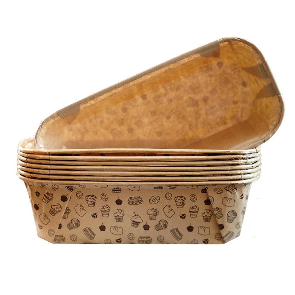 NYSDM 50 Piezas de moldes para Hornear, moldes de Papel para Pan, moldes para Tostadas, Pasteles, panadería, repostería, recipientes para Alimentos, Utensilios de Cocina para Hornear