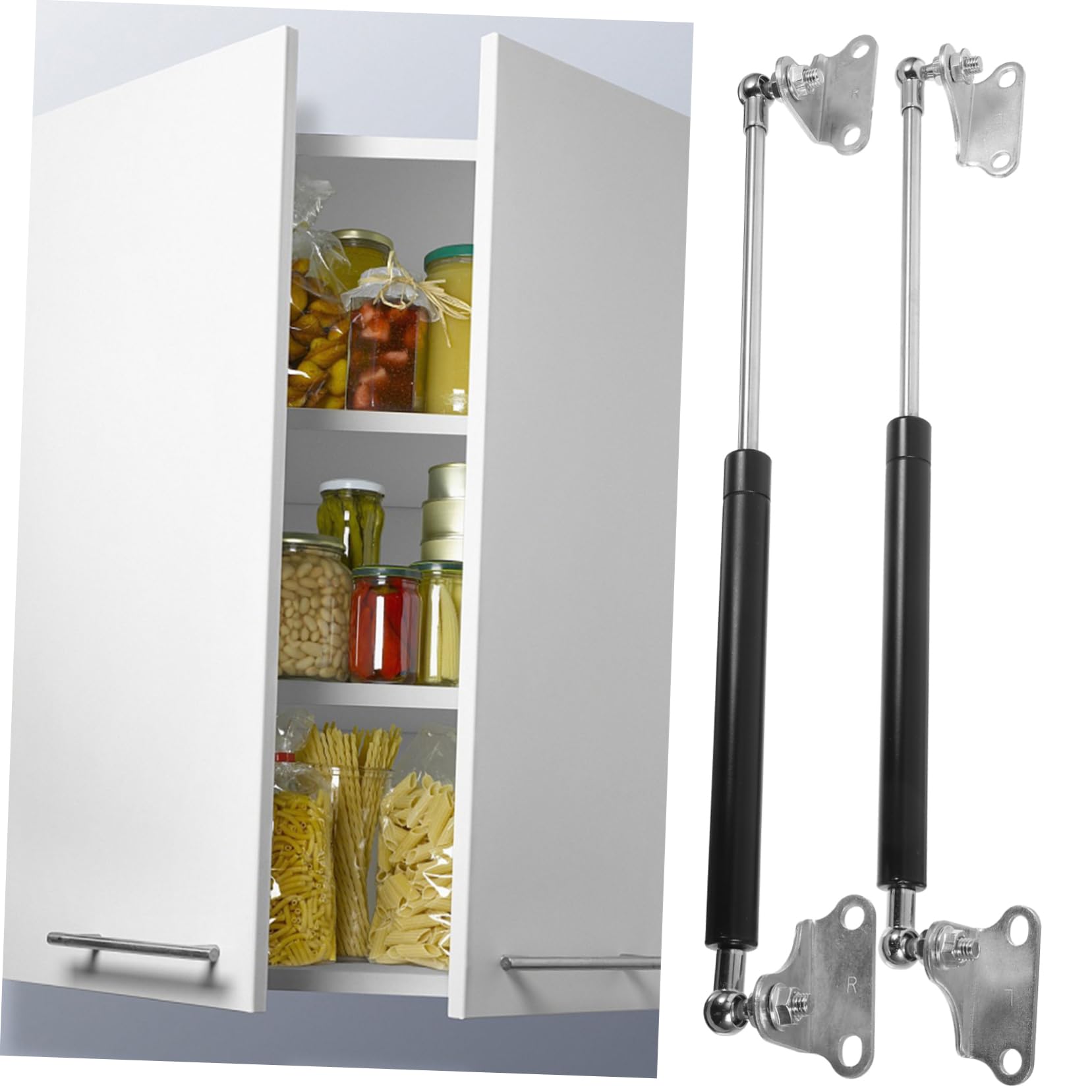 BELLIFFY Gas Spring Rods 2pcs Safety Lift Support for Cabinet Door Heavy Duty Gas Struts for Storage