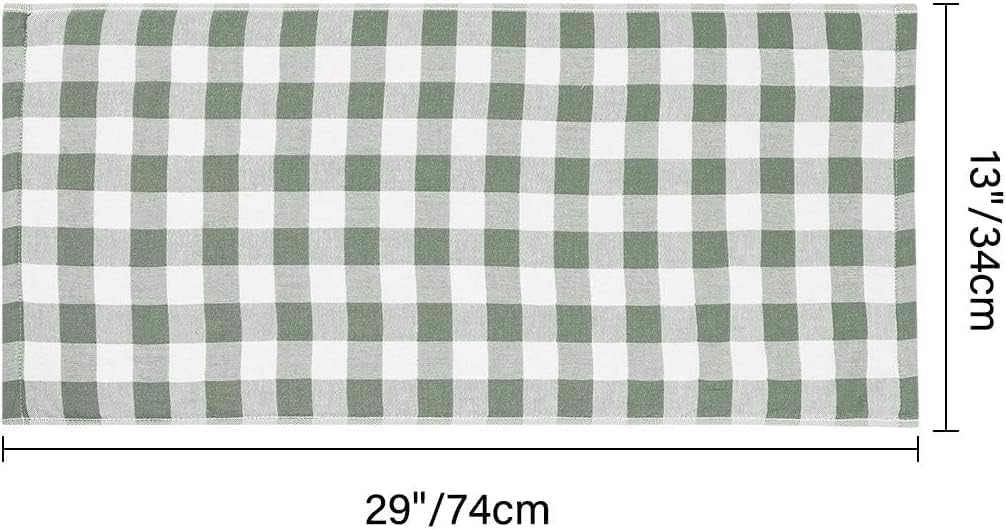 クロス マイクロファイバータオル 100% コットン テリー キッチンタオル 6枚セット バッファローチェック柄 (13 x 29イ